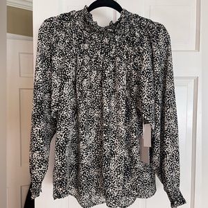 Chelsea28 Long Sleeve High Neck Blouse - New With Tags